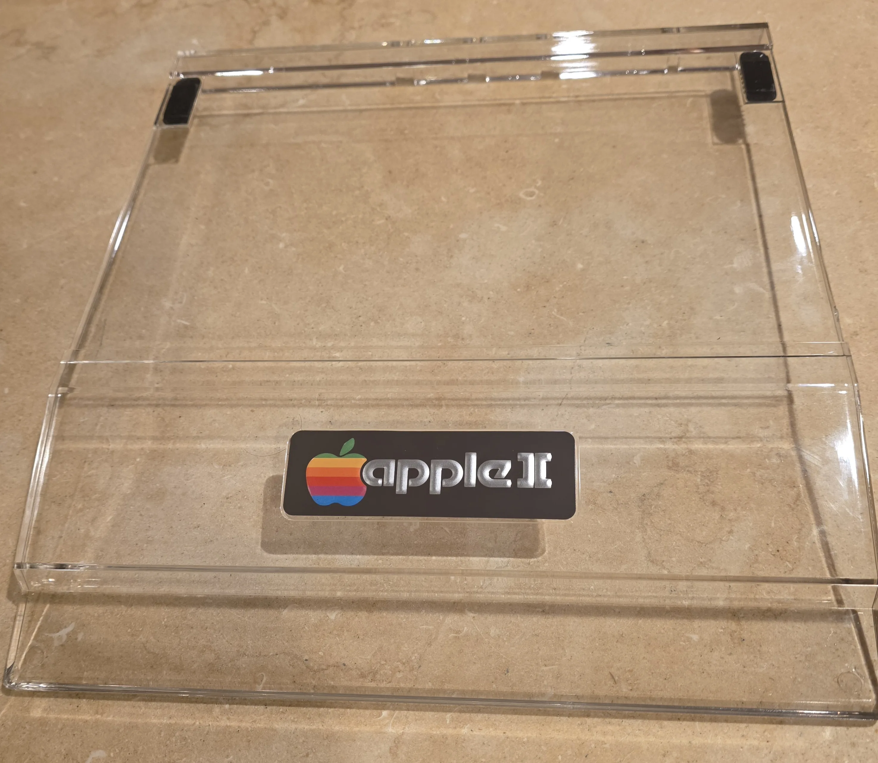 Transparent Apple II Computer Lid with badge